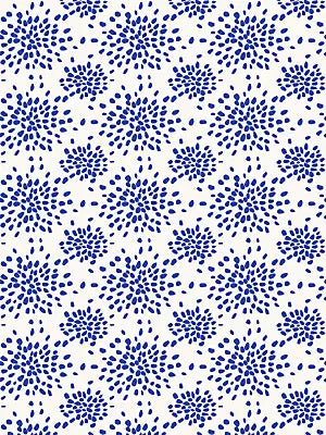 Fireworks - Blue On White