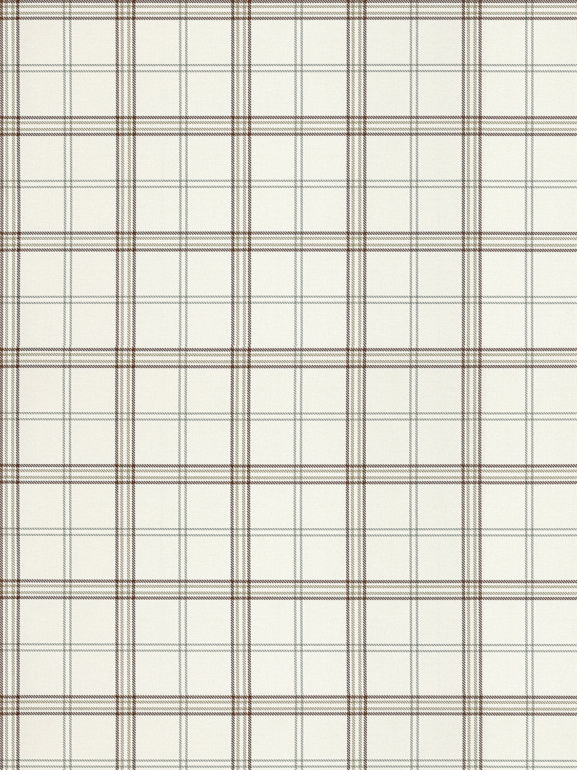 Ezra Plaid - Mocha - Scalamandre Wallpaper
