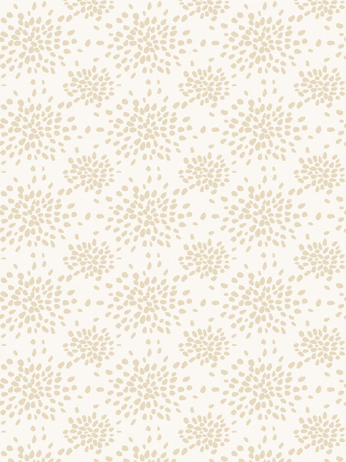 Fireworks - Beige On White - Scalamandre Wallpaper