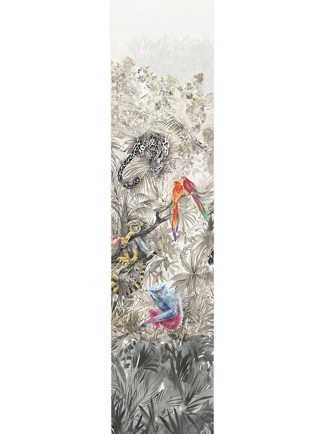 Arcadia Mural | Panel 1 - Multicolor - Scalamandre Wallpaper
