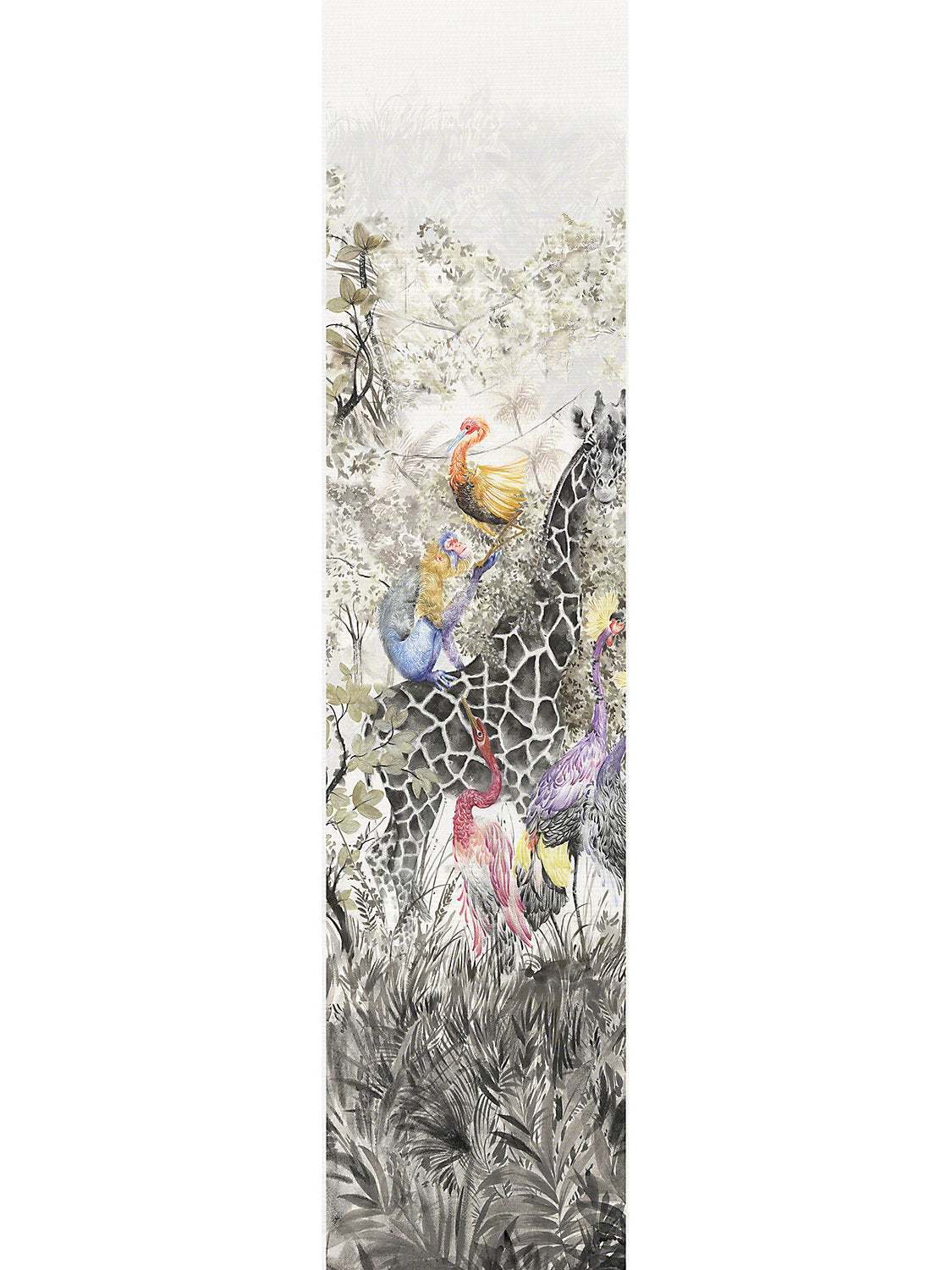 Arcadia Mural | Panel 5 - Multicolor - Scalamandre Wallpaper