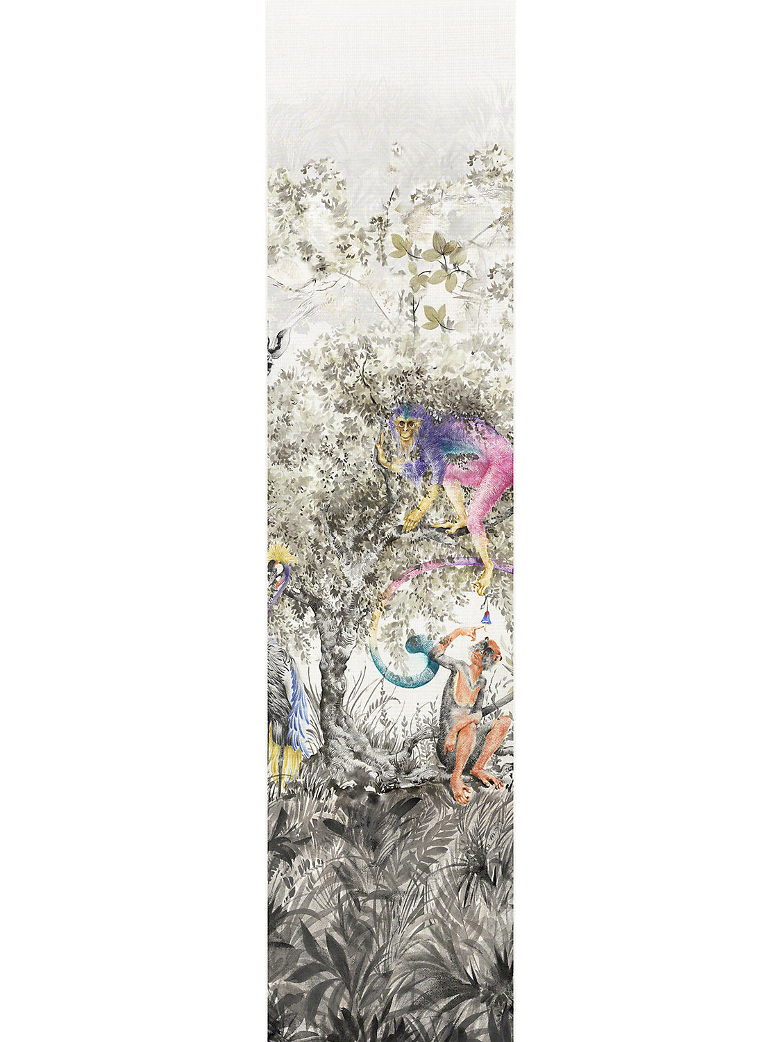 Arcadia Mural | Panel 6 - Multicolor - Scalamandre Wallpaper