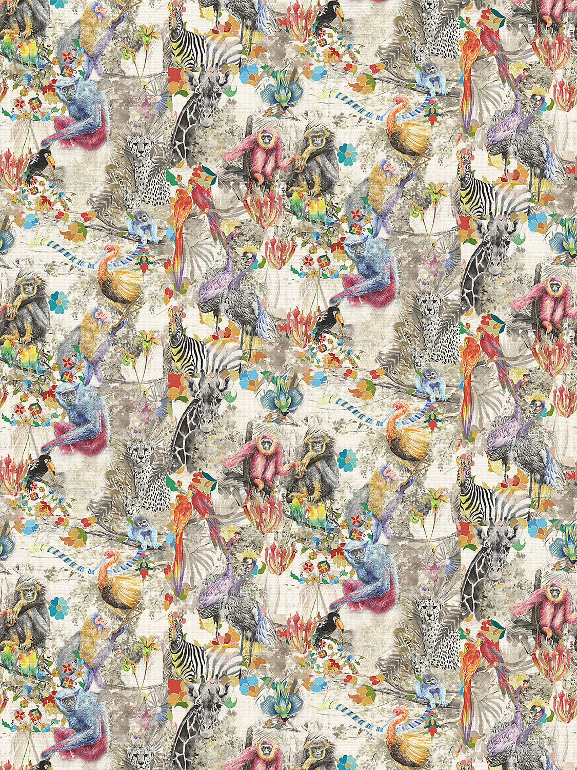 Mombo Rhapsody - Multi - Scalamandre Wallpaper