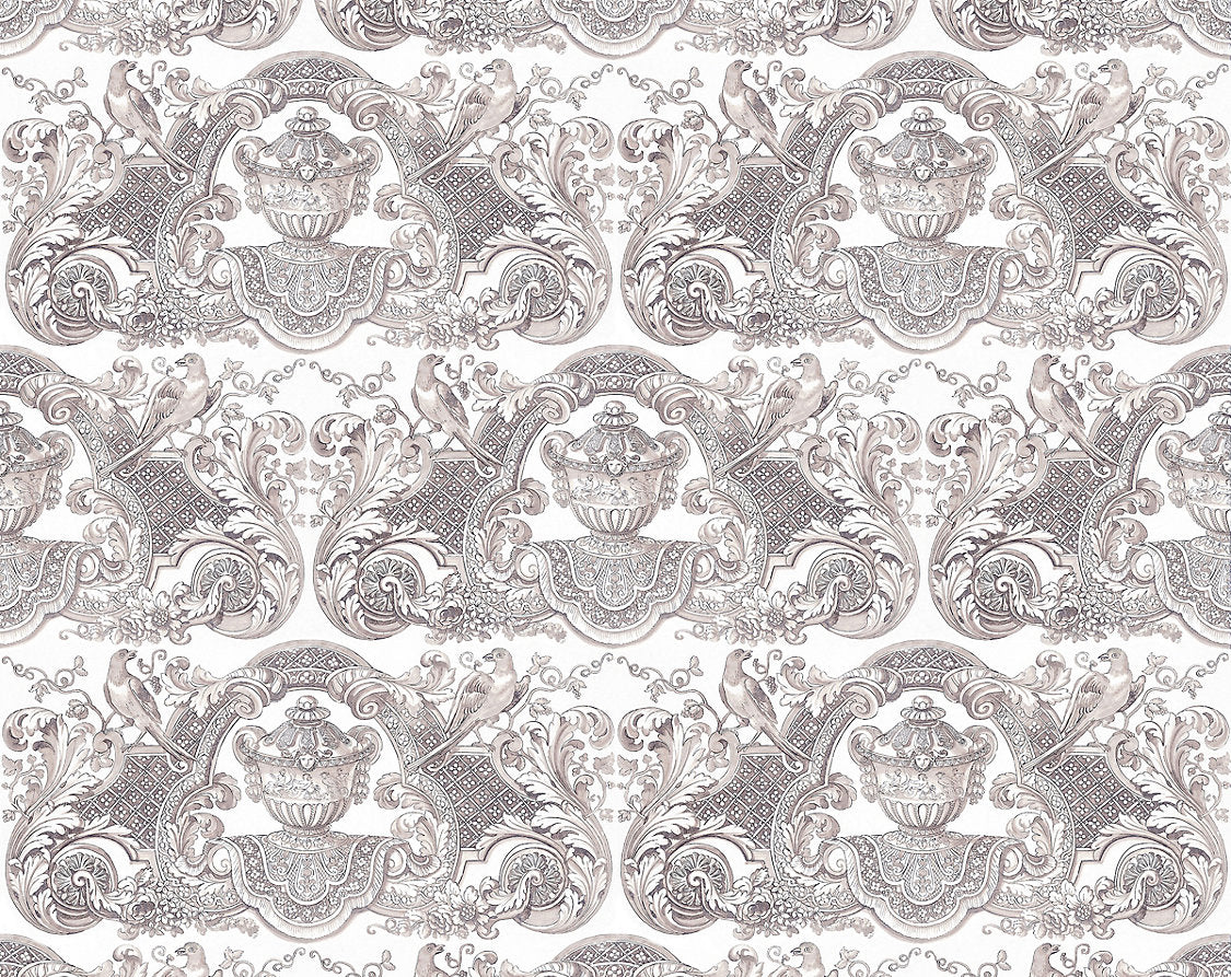 William & Mary - French Gray - Scalamandre Wallpaper