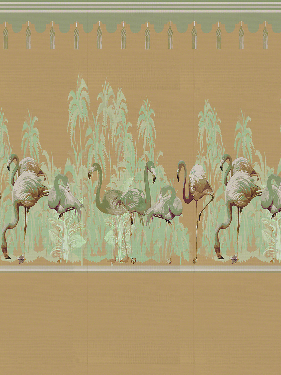 Palm Springs Diptych - Belize - Left Panel - Scalamandre Wallpaper