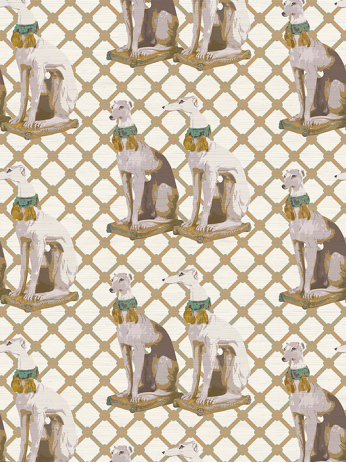 Regal Greyhound - Luxe - Scalamandre Wallpaper