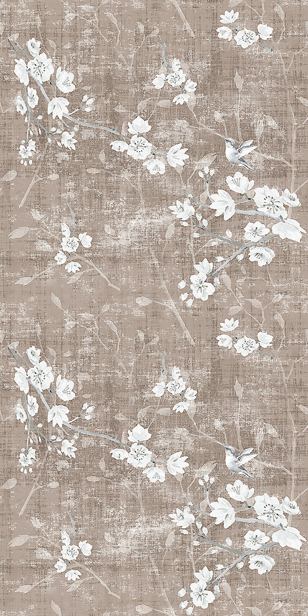 Blossom Fantasia - Mocha - Scalamandre Wallpaper