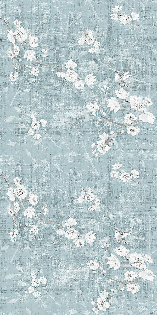 Blossom Fantasia - Slate - Scalamandre Wallpaper