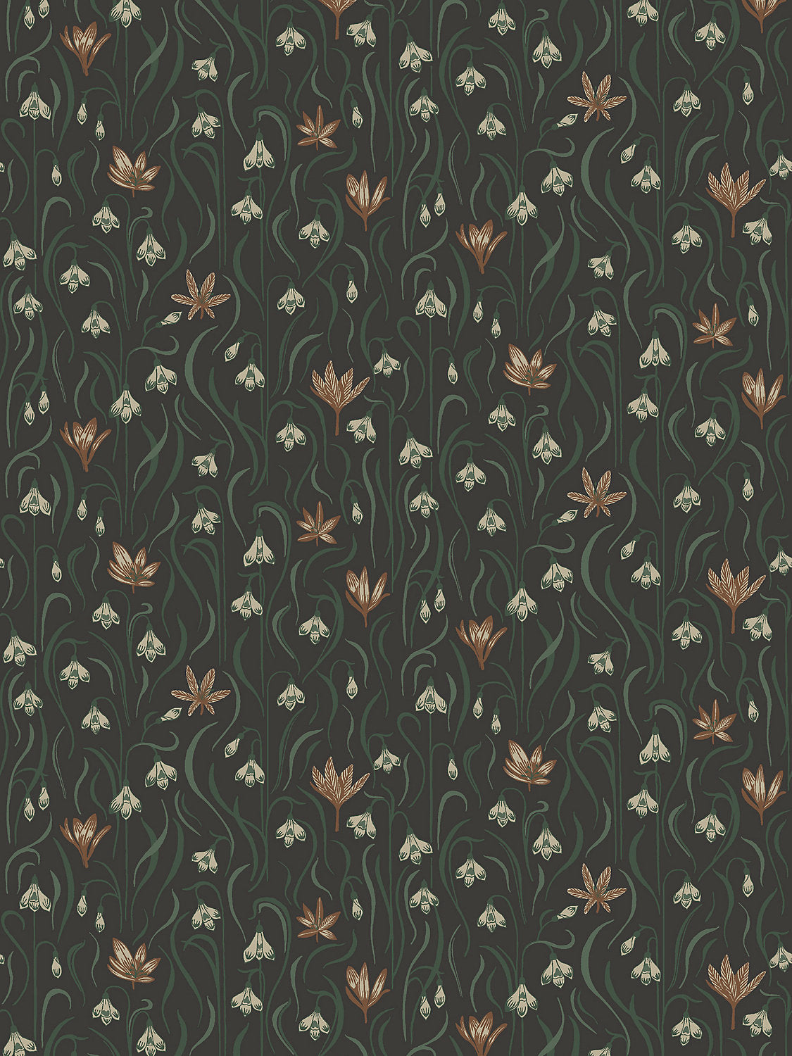 Signe - Charcoal - Scalamandre Wallpaper
