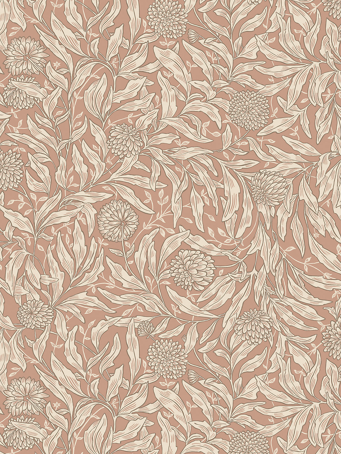 Olof - Terracotta - Scalamandre Wallpaper