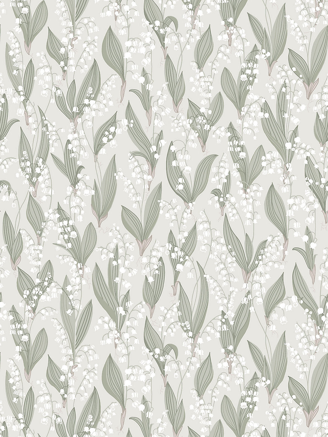 Liljekonvalj - Spring Green - Scalamandre Wallpaper