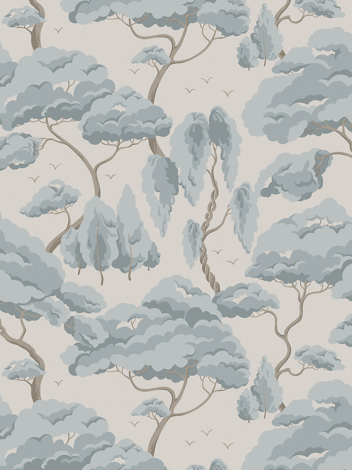 Kristoffer - Misty Blue - Scalamandre Wallpaper