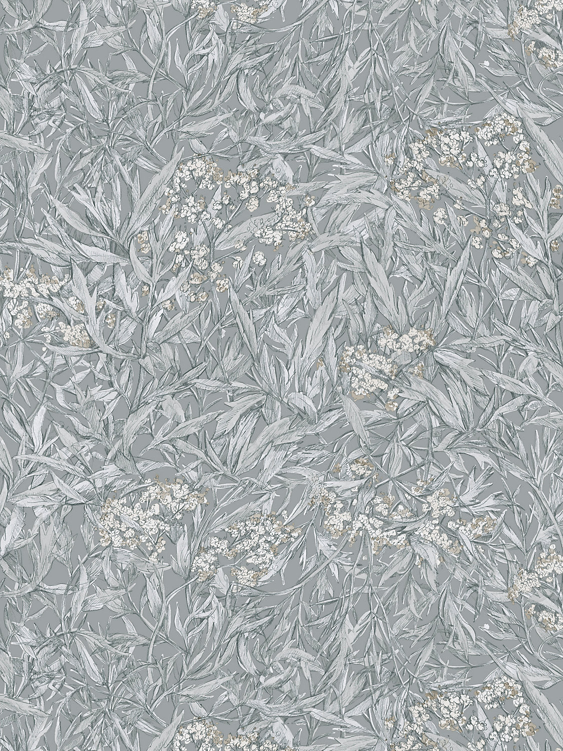 Malin - Mineral Grey - Scalamandre Wallpaper