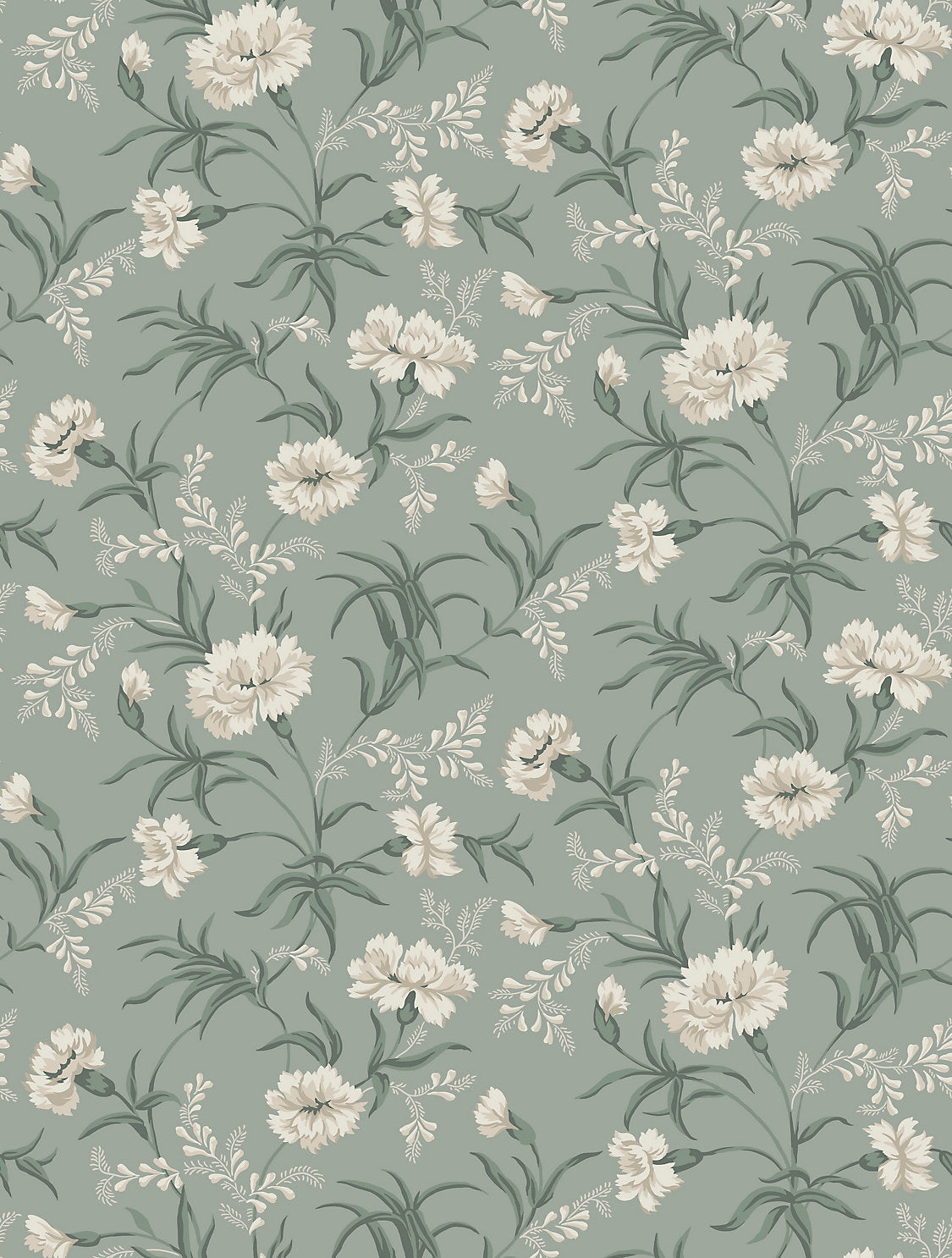 Emilie - Garden Green - Scalamandre Wallpaper