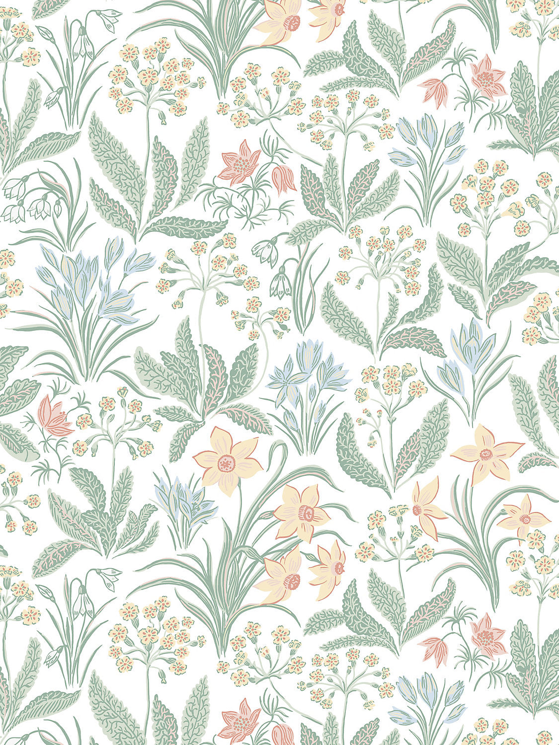 Huset I Solen - Spring Green - Scalamandre Wallpaper