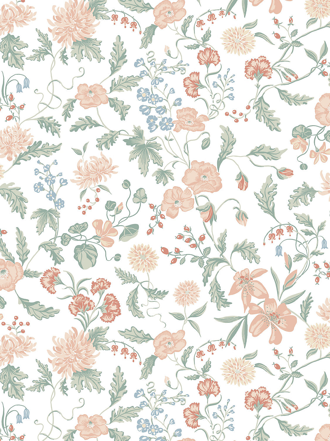 Till Karin - Spring Green - Scalamandre Wallpaper