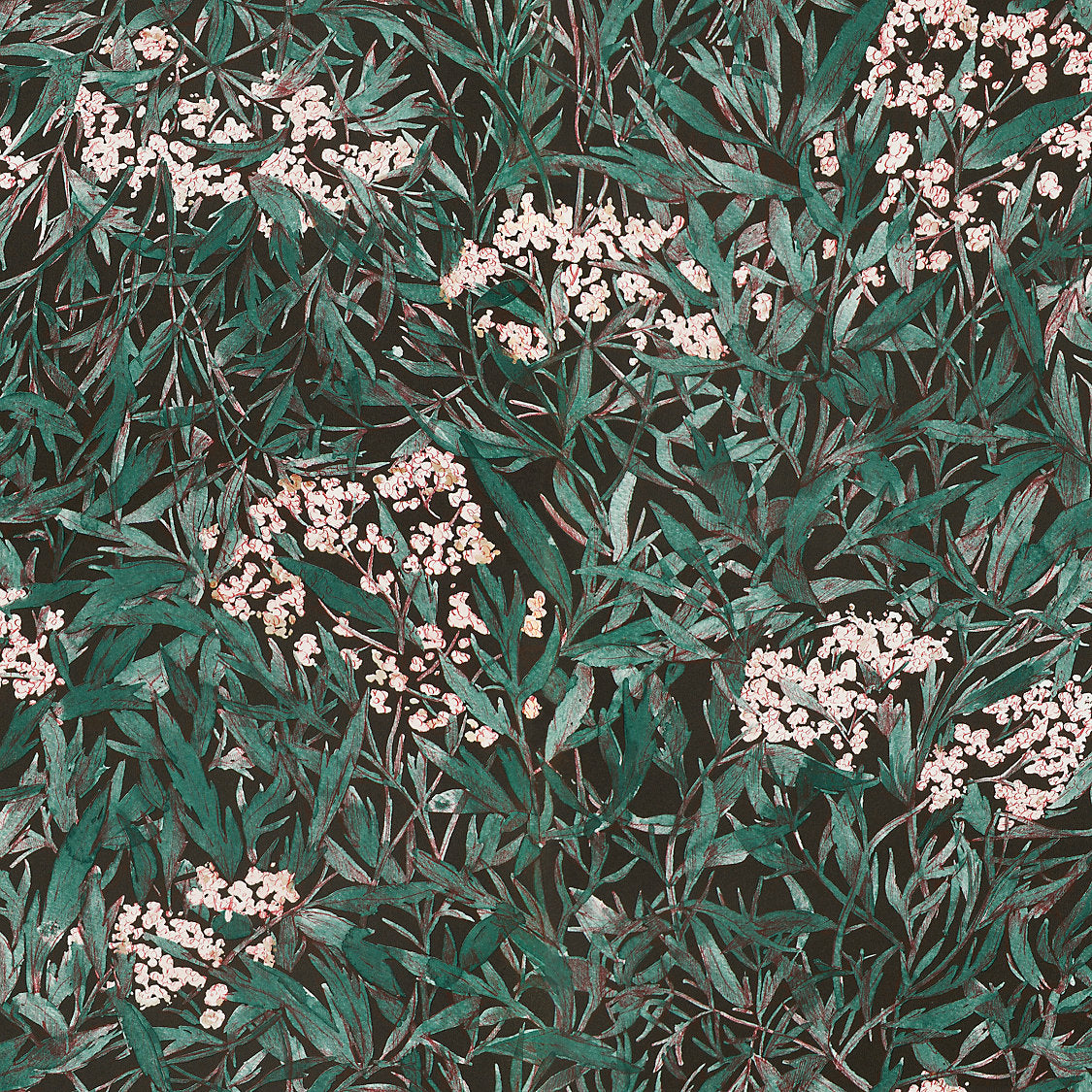 Malin - Black - Scalamandre Wallpaper