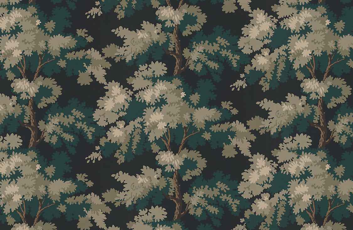 Raphael - Black/Charcoal by Scalamandre Wallpaper - Scalamandre Wallpaper
