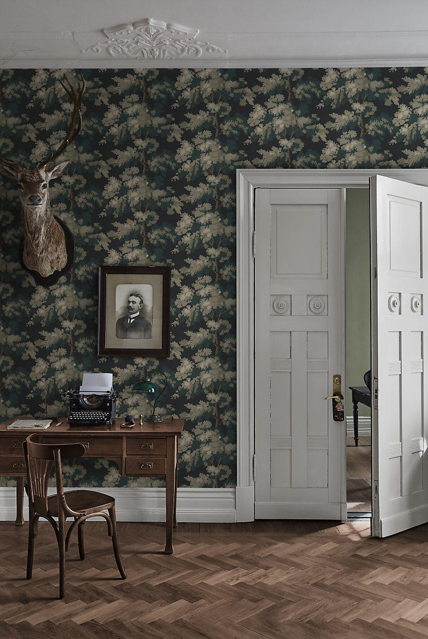 WSB00810444 Raphael Black/Charcoal by Sandberg Wallcovering