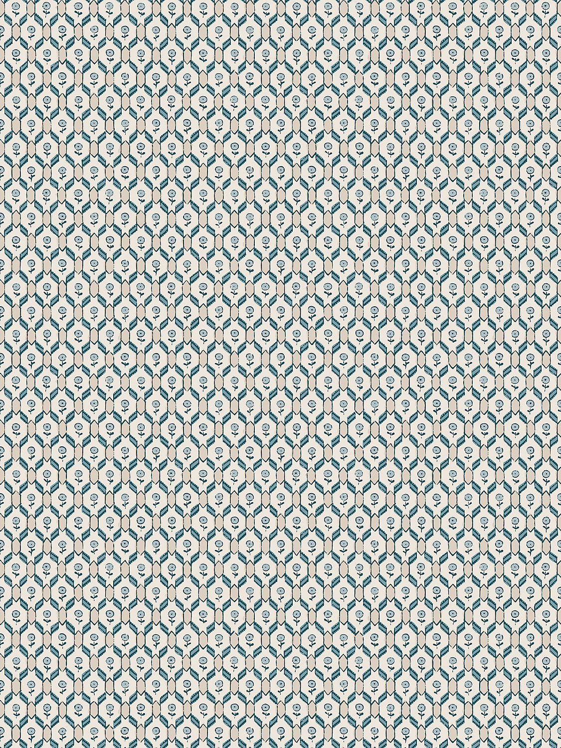 Hugo - Misty Blue - Scalamandre Wallpaper