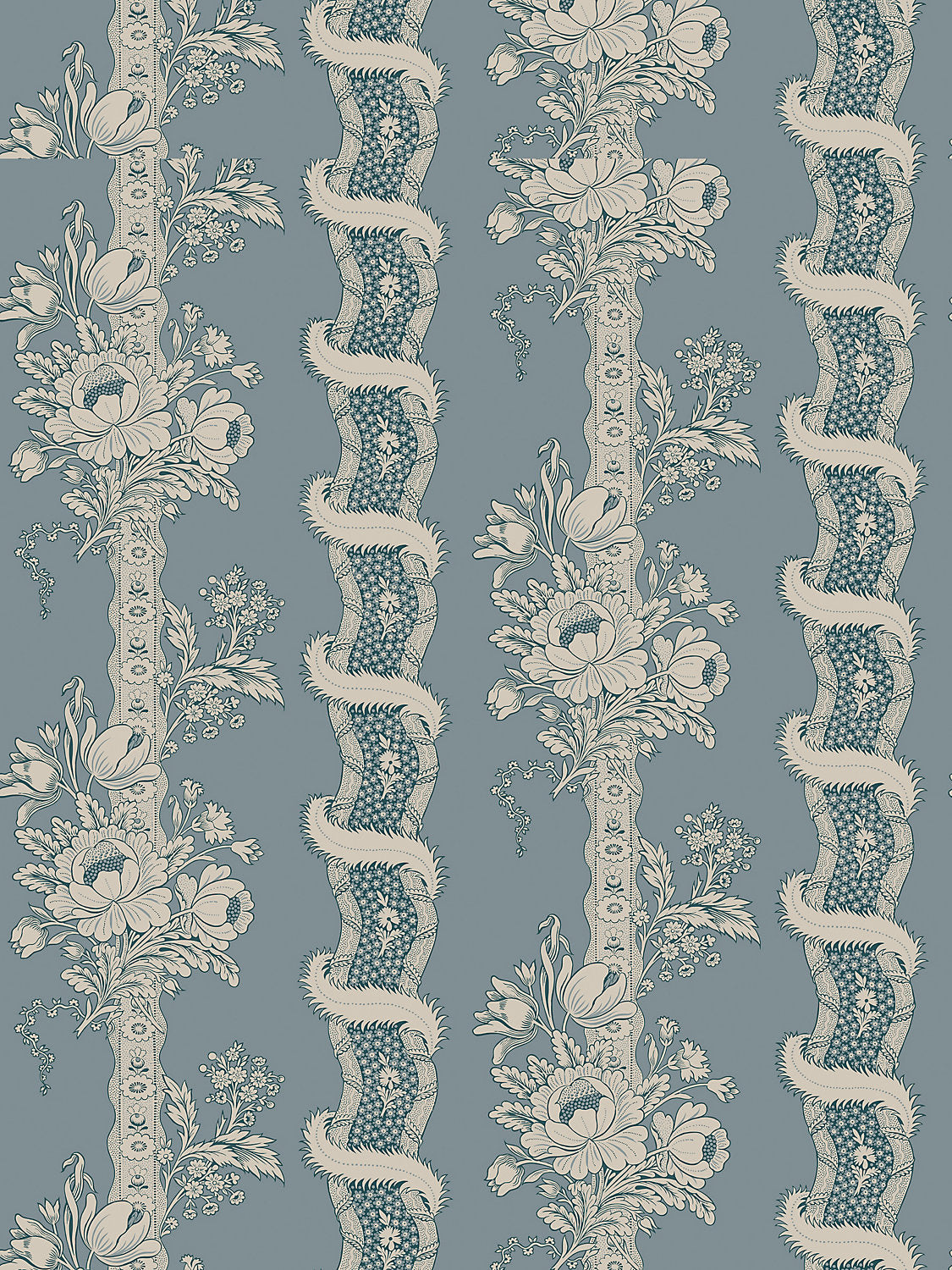 Alexandra - Misty Blue - Scalamandre Wallpaper
