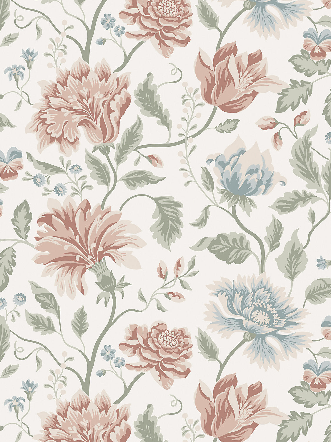 Annabelle - Terracotta - Scalamandre Wallpaper