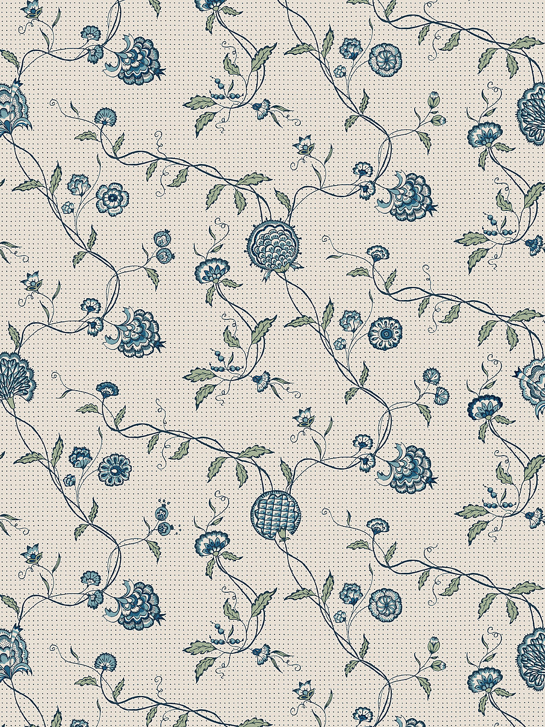 Adelaide - Blue - Scalamandre Wallpaper