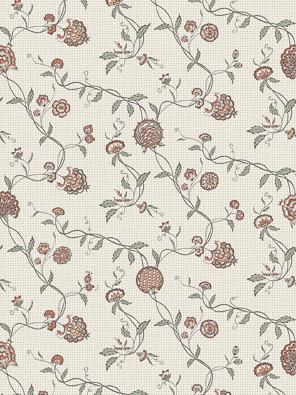 Adelaide - Terracotta - Scalamandre Wallpaper