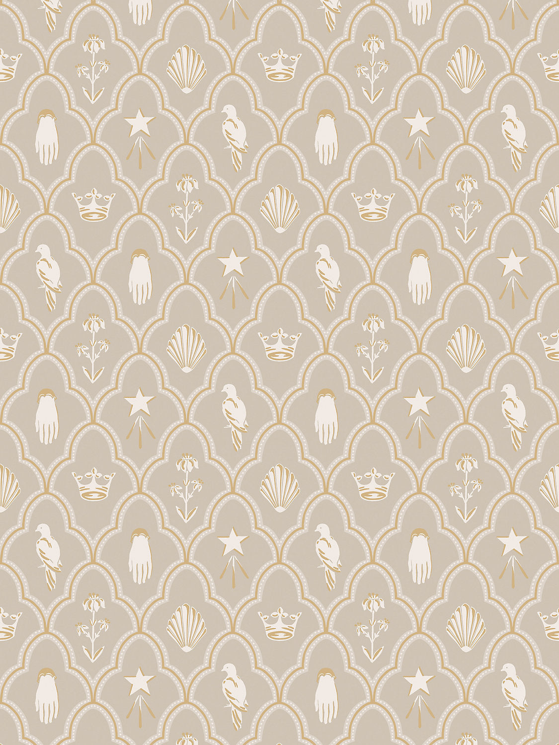 Turtledove Barn - Gray - Scalamandre Wallpaper
