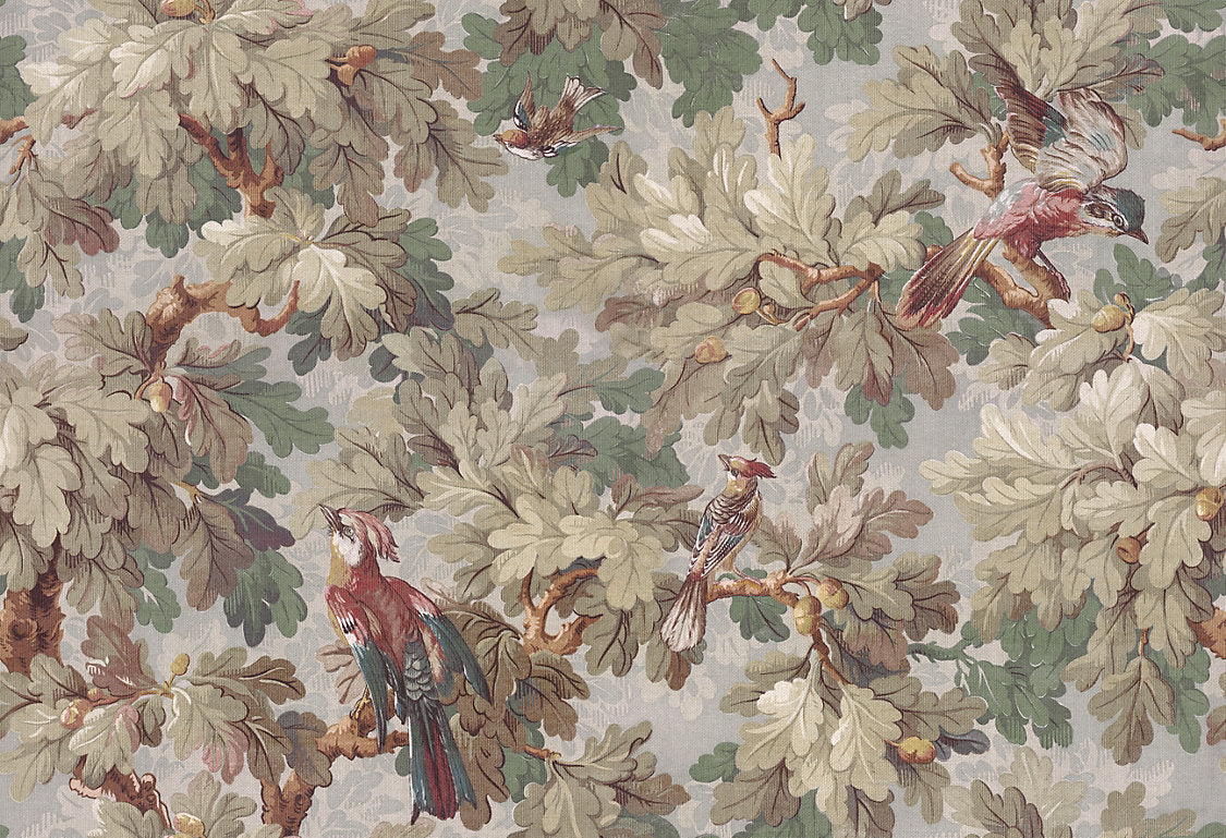 Benjamin | Mural - Sage Green - Scalamandre Wallpaper