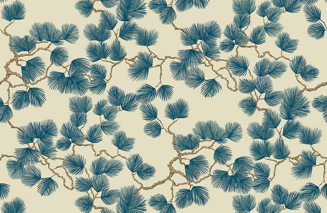 WSB 0804 0327 Pine Blue by Sandberg Wallcovering