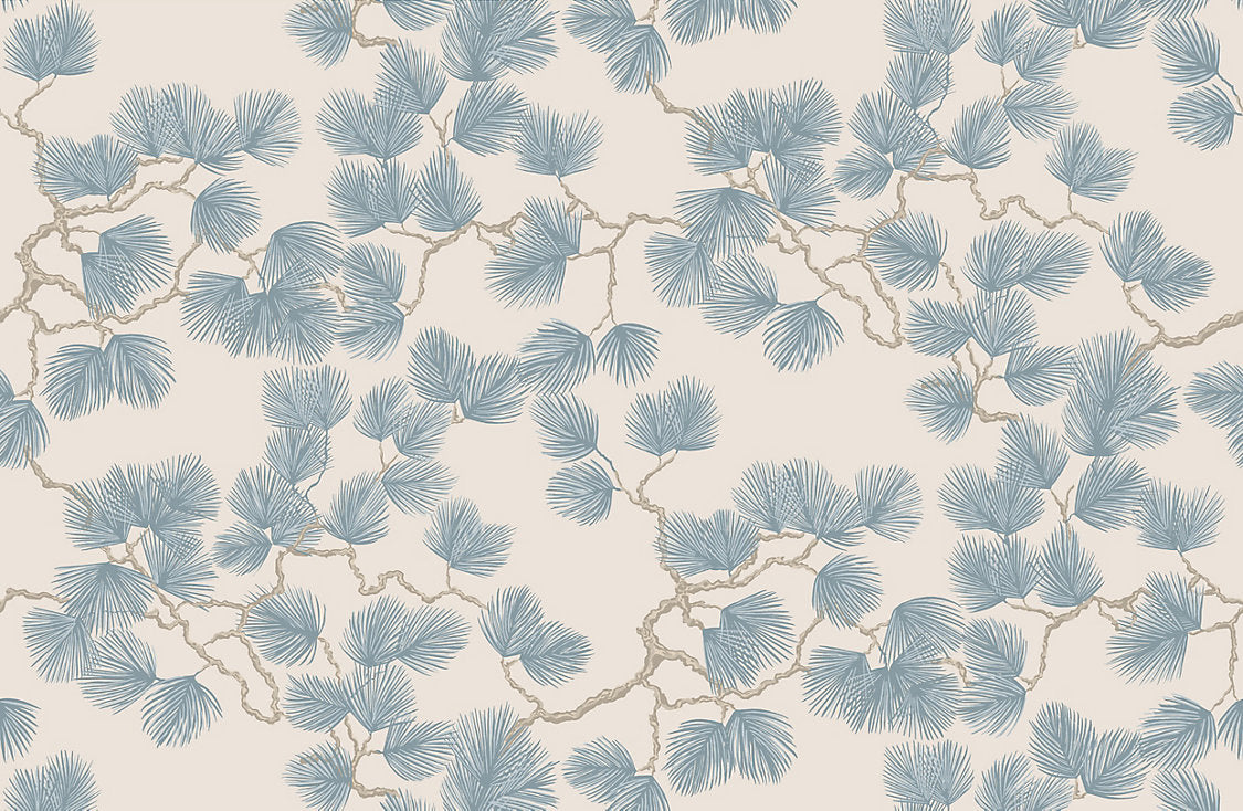 Pine Misty Blue WSB 0804 0328  by Sandberg Wallcovering