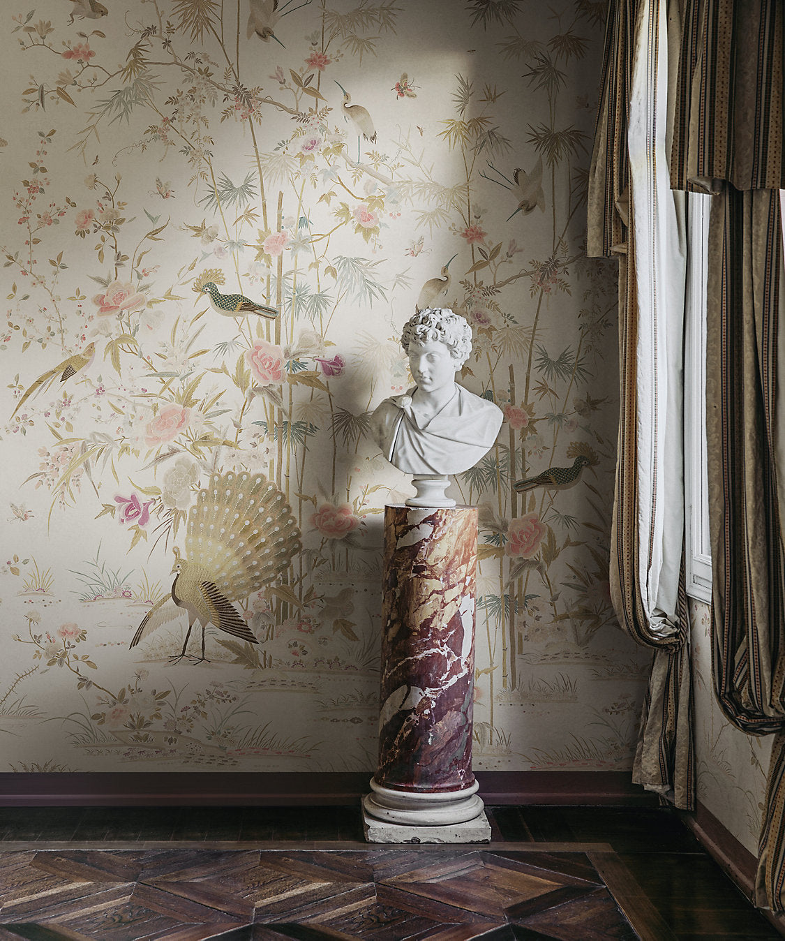 CHINOISERIE GARDEN - MURAL EGGSHELL WSB CHINGARD 0415 by Sandberg Wallcovering
