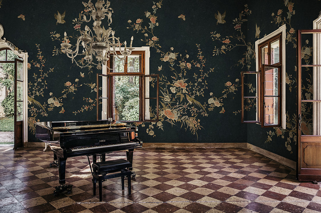 BLOOM - MURAL MIDNIGHT BLUE WSB BLOOM 0428 by Sandberg Wallcovering
