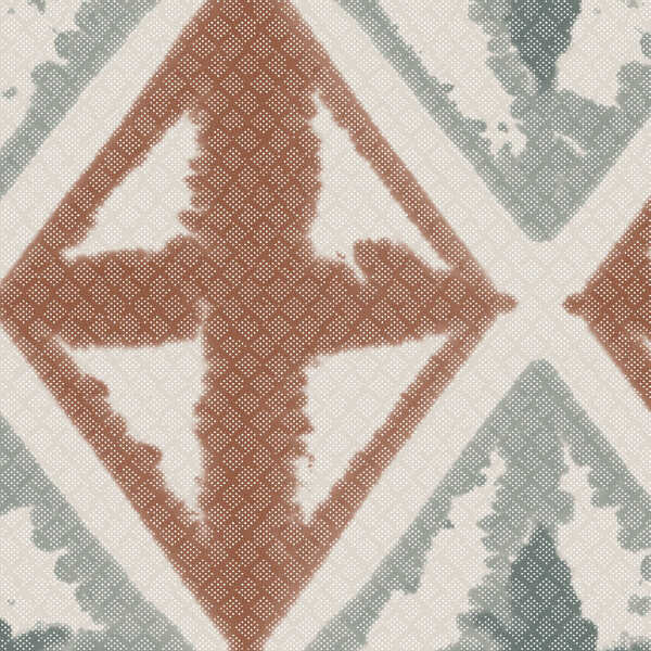 Diamond Block - Coral Grey - WINFIELD THYBONY Wallpaper