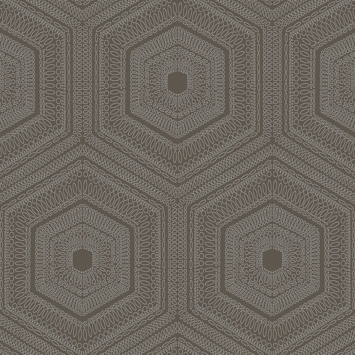 Concentric Groove - Chocolate - WINFIELD THYBONY Wallpaper