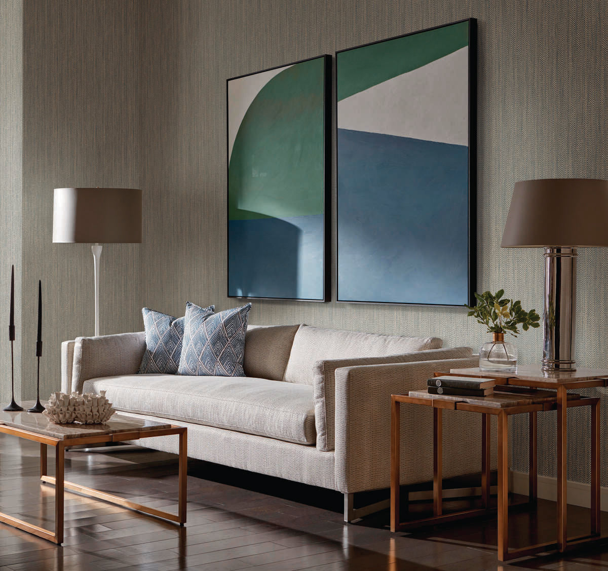 Broken Twil - Charcoal - WINFIELD THYBONY Wallpaper