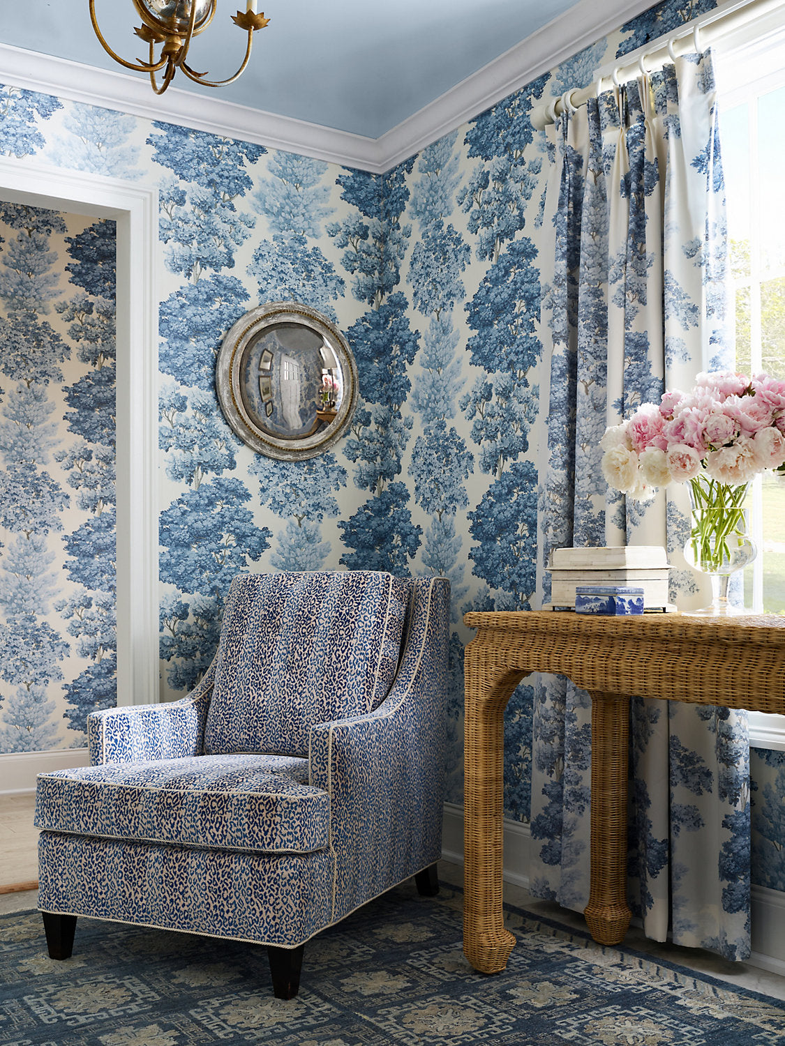 CENTRAL PARK WALLCOVERING Light Blue WW WP88583D 0002  by Old World Weavers Wallpaper