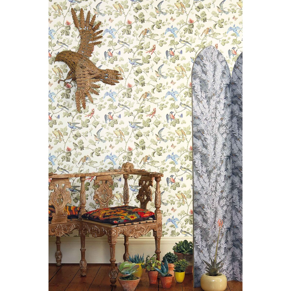 Winter Birds - Multi-Coloured - Cole & Son Wallpaper