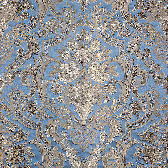 Luigi Xv Damask - Blue Topaz - Scalamandre Fabric