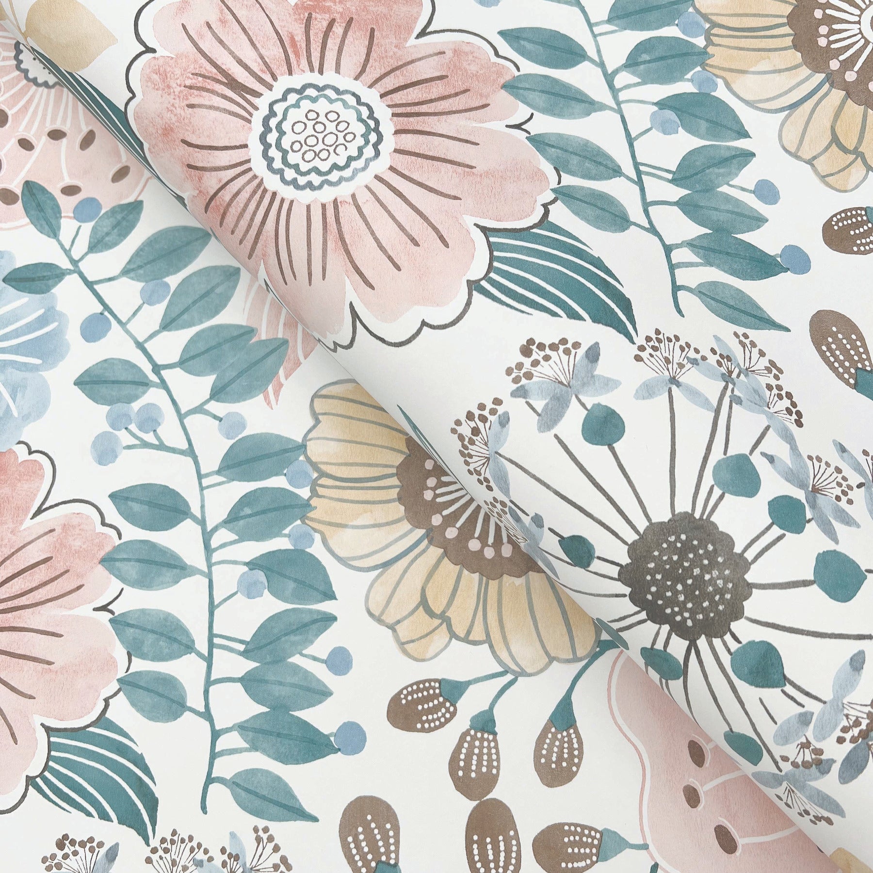artistic-bouquet-wallpaper-ochre-ocean-york-wallcoverings-zm2891