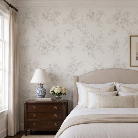 VINTAGE DAUPHINE  - DOVE - Ralph Lauren - PRL028-07 Wallcovering - Ralph Lauren Wallpaper Wallpaper