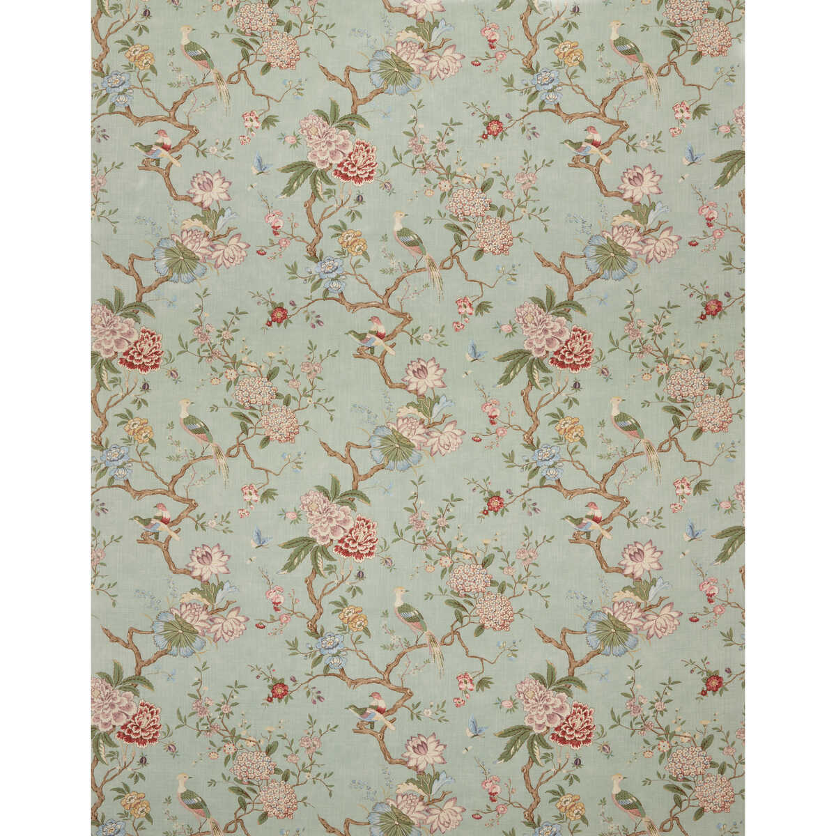 Oriental Bird Signature - Eau De Nil - G P & J BAKER Fabric