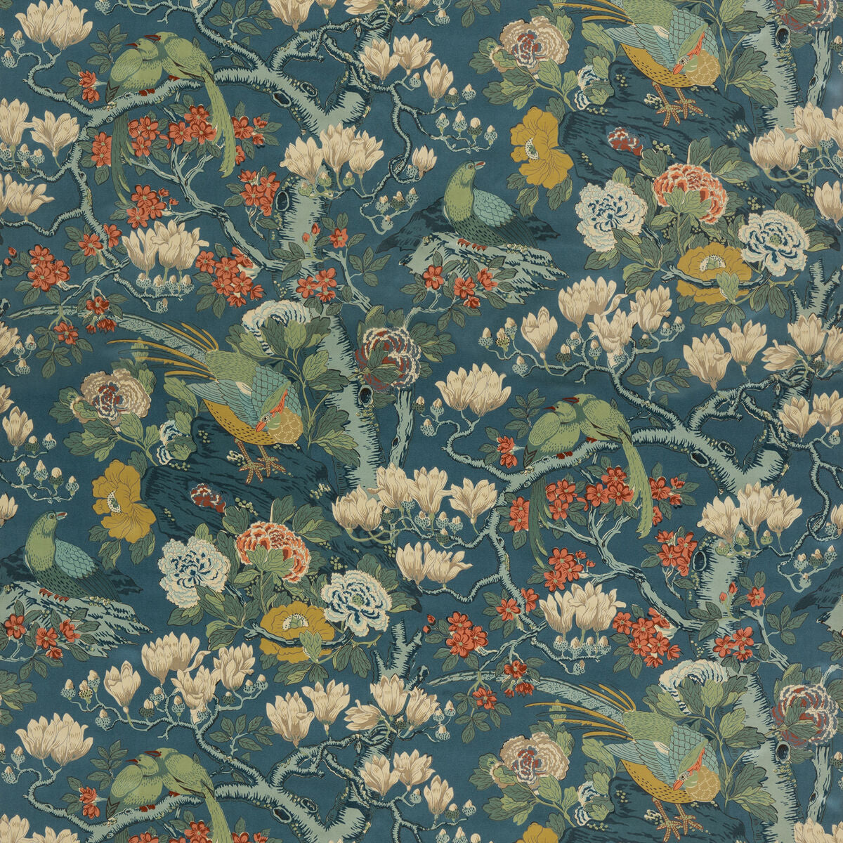 Rockbird Velvet - Teal - G P & J Baker Fabric