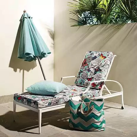 Sea Breeze Butterfly Garden Turquoise - Osborne & Little - F6885-02 Fabric