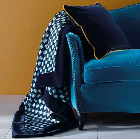 Masque Carousel Midnight/Turquoise - Osborne & Little - F7054-02 Fabric