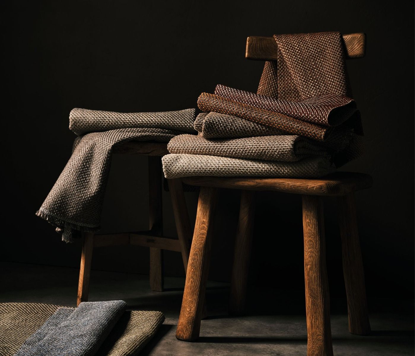 Rondo Chorus Denim/Taupe - Osborne & Little - F8061-10 Fabric