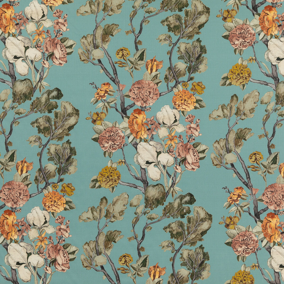 Wild Side - Teal - Mulberry Fabric