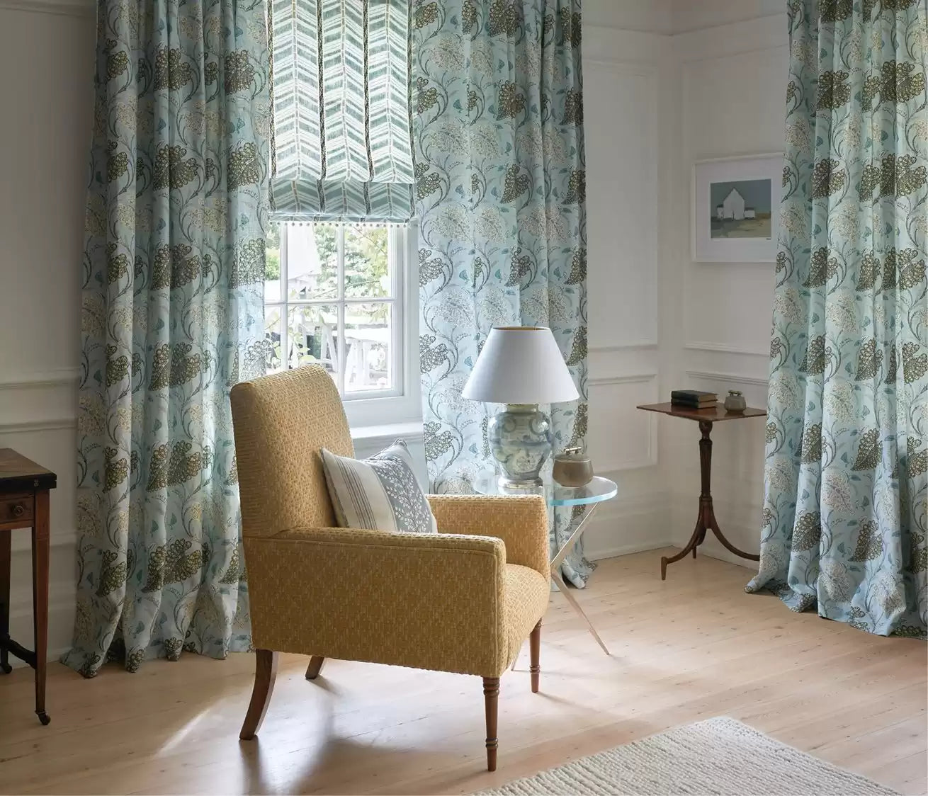 NC Woodbridge Felbrigg Stone/Olive/Sepia - Nina Campbell - NCF4503-03 Fabric