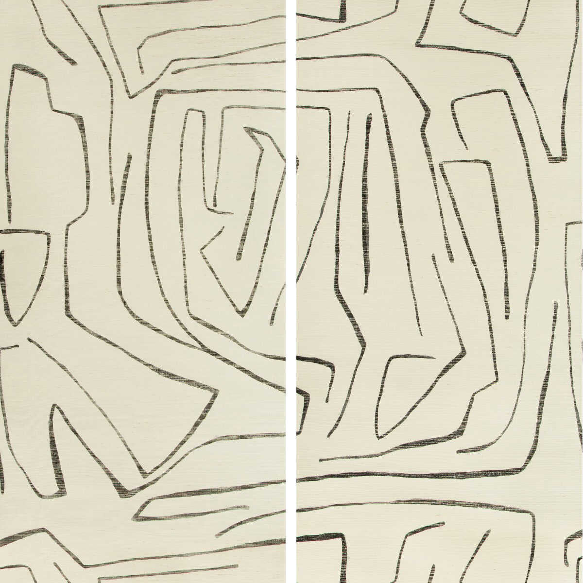 Graffito Ii - Ivory/Ebony - LEE JOFA MODERN Wallpaper